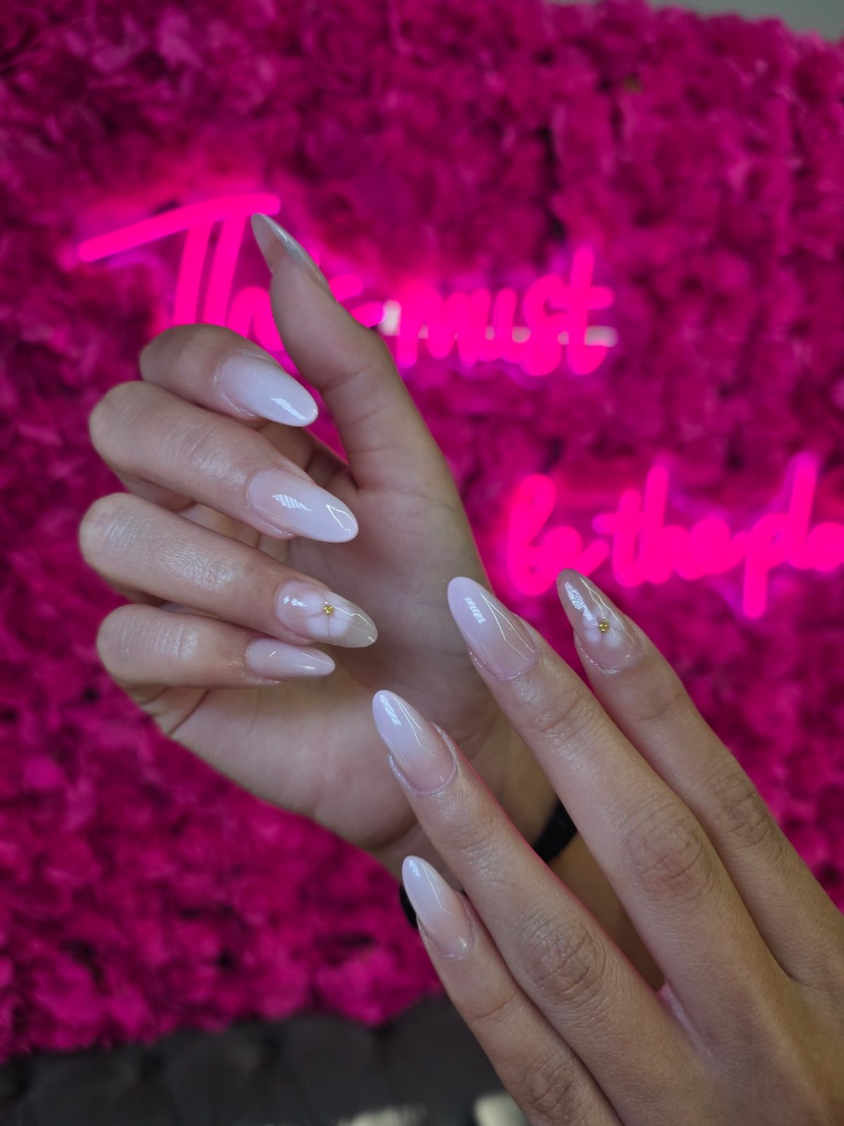 Silver chrome nail art at Modish Nail Lounge Rancho Cucamonga