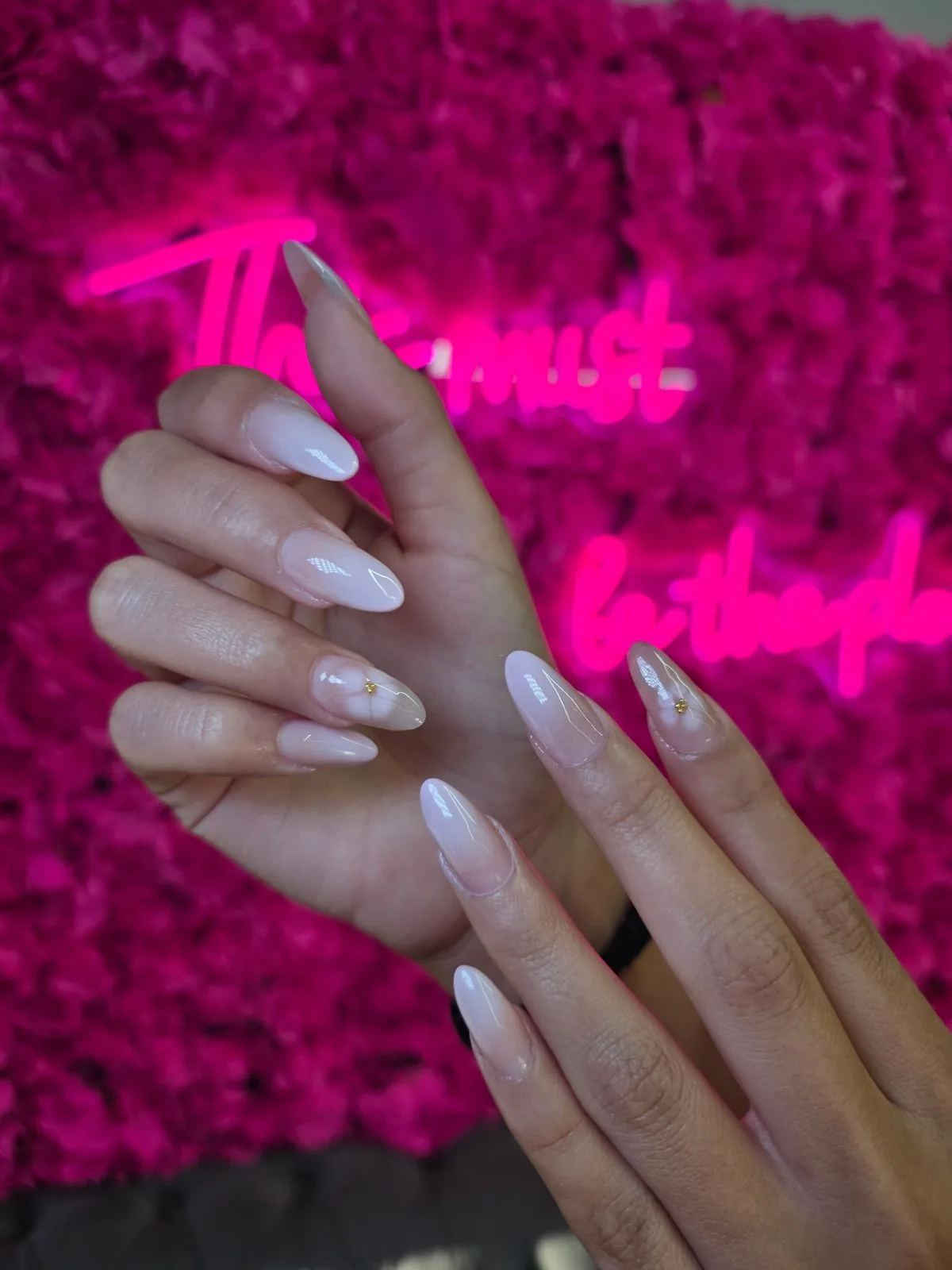 Silver chrome nail art at Modish Nail Lounge Rancho Cucamonga