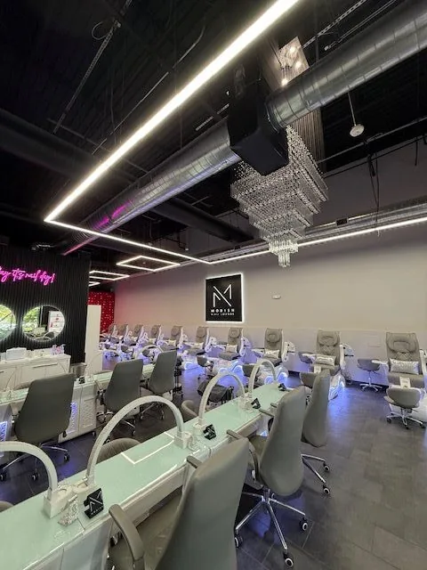 Manicure stations at Modish Nail Lounge